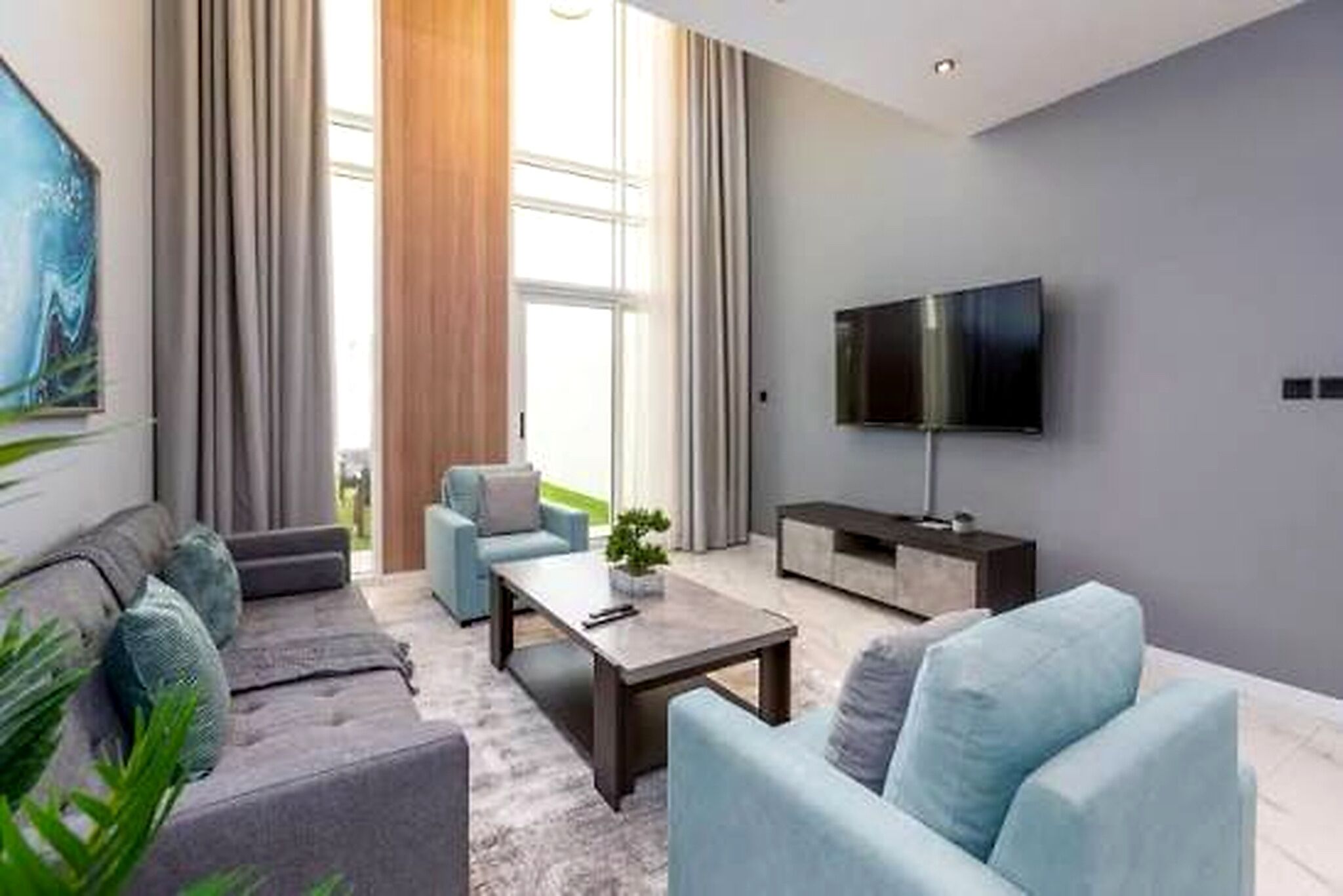 Villa Economy, balcone, vista città | Area soggiorno
