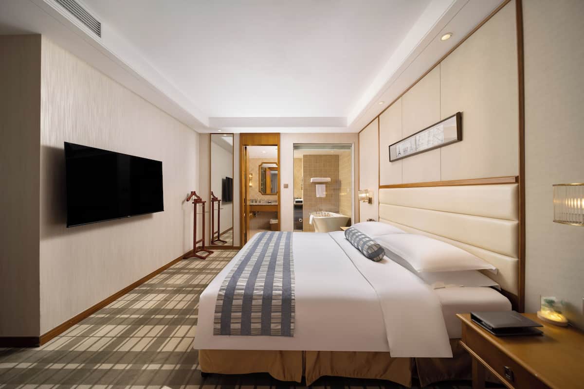 In-room safe, desk, laptop workspace, blackout curtains