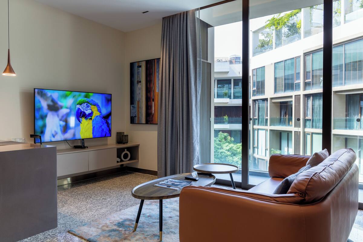 Standard Apartment, 1 King Bed with Sofa bed, Balcony, Courtyard View
