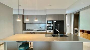 Standard Apartment, 1 King Bed with Sofa bed, Balcony, Courtyard View | Private kitchen