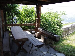 Outdoor dining - Ferienhaus Altes Walserhaus, Brün, (Valendas-Brün), 22004B by Interhome (Valendas)