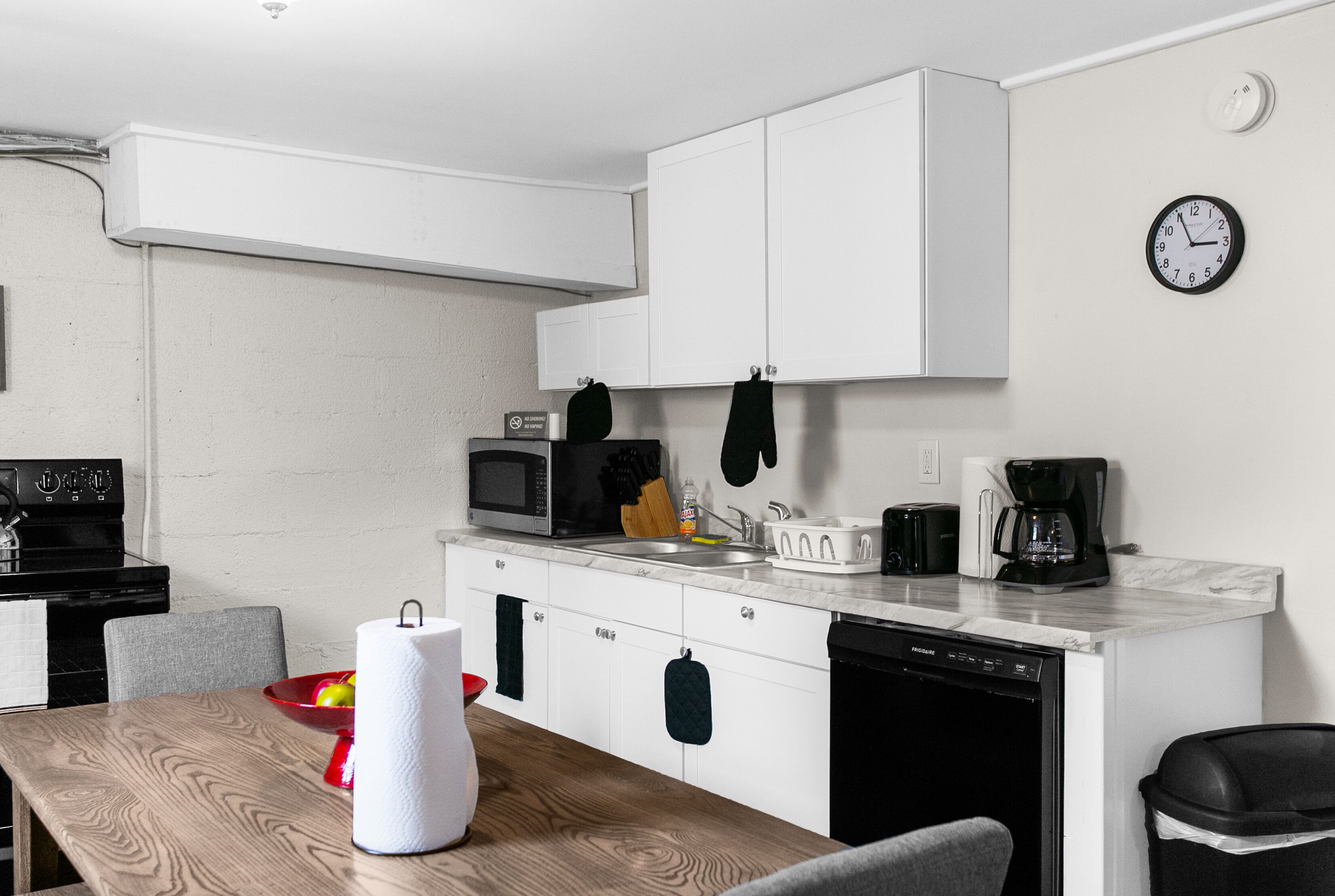 Start your day with coffee or wind down with a home-cooked meal—Unit B's kitchen comes ready with the appliances and essentials you need.