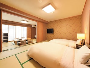 Habitación, para no fumadores (Japanese-Western Style) | Caja de seguridad en la habitación y wifi gratis 