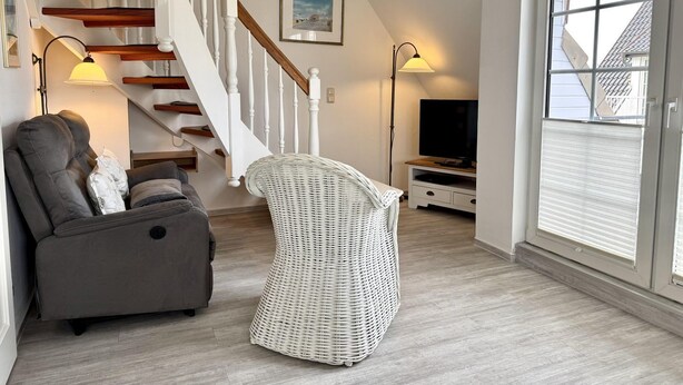 Living area - Kampstraße, Apartment 3a - Cozy 3-room vacation apartment with a balcony in a quiet (Sylt)
