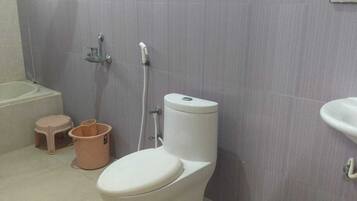 Towels, soap, shampoo