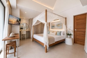 Villa Deluxe, vistas a la playa | Escritorio, espacio para trabajar con un portátil, wifi gratis
