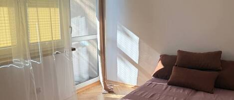 Hypo-allergenic bedding, blackout curtains, soundproofing