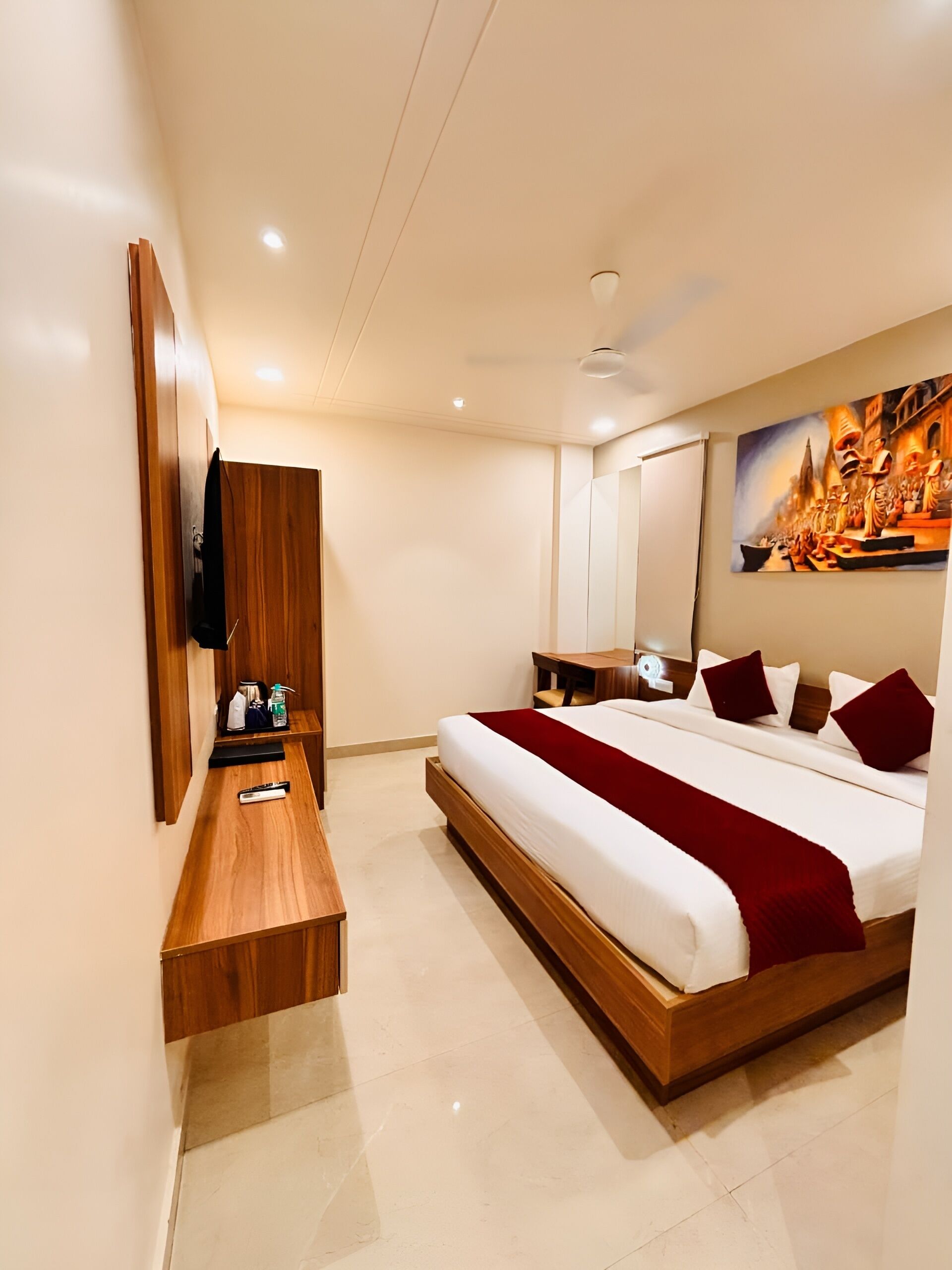 Quarto casal luxo | Ferros/tábuas de passar roupa, Wi-Fi de cortesia