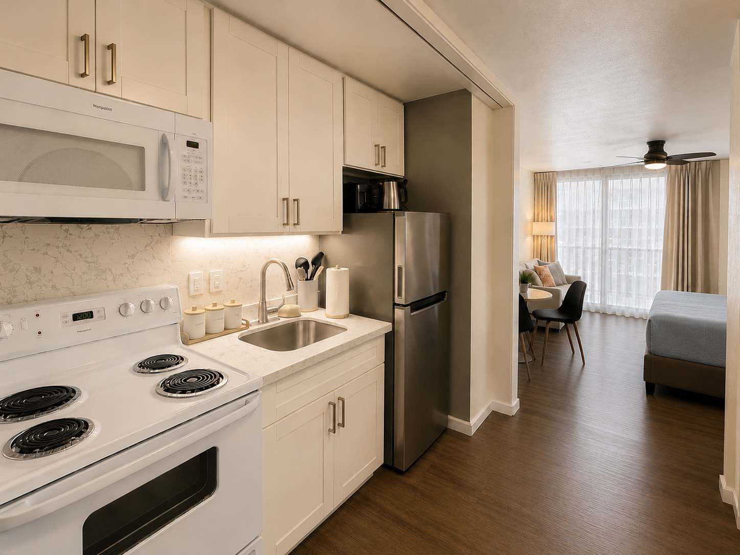 Apartamento (0 Bedroom) | Servicio de comidas en la habitación