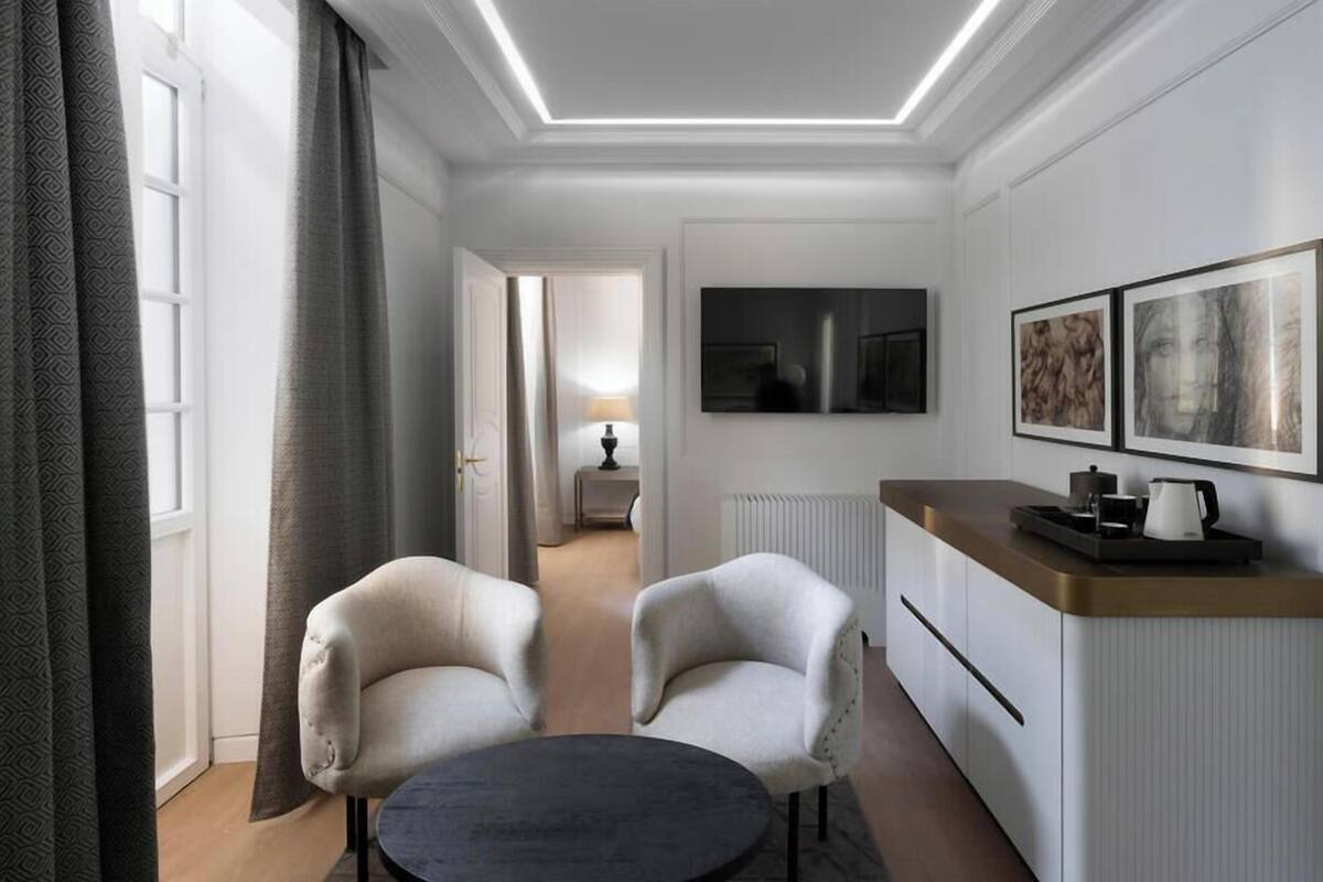Loftsleilighet, balkong (Da Vinci) | Safe på rommet og wi-fi (inkludert)