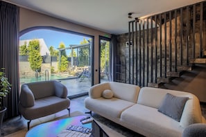 Villa, 2 Bedrooms, Private Pool, Pool View | Living area - Dokur Resort Kartepe (Kartepe)