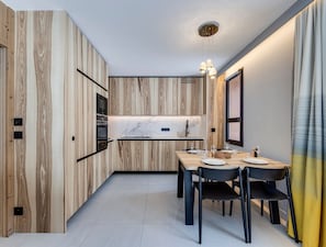 Coffee/tea maker, fridge, microwave, oven - Modern apt with Spa and parking, Arc 1800 (Les Arcs 1800)
