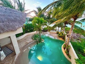 Outdoor pool, a heated pool - Villa Kakashki | Beachfront, Pool, and Padel (Yucatán)