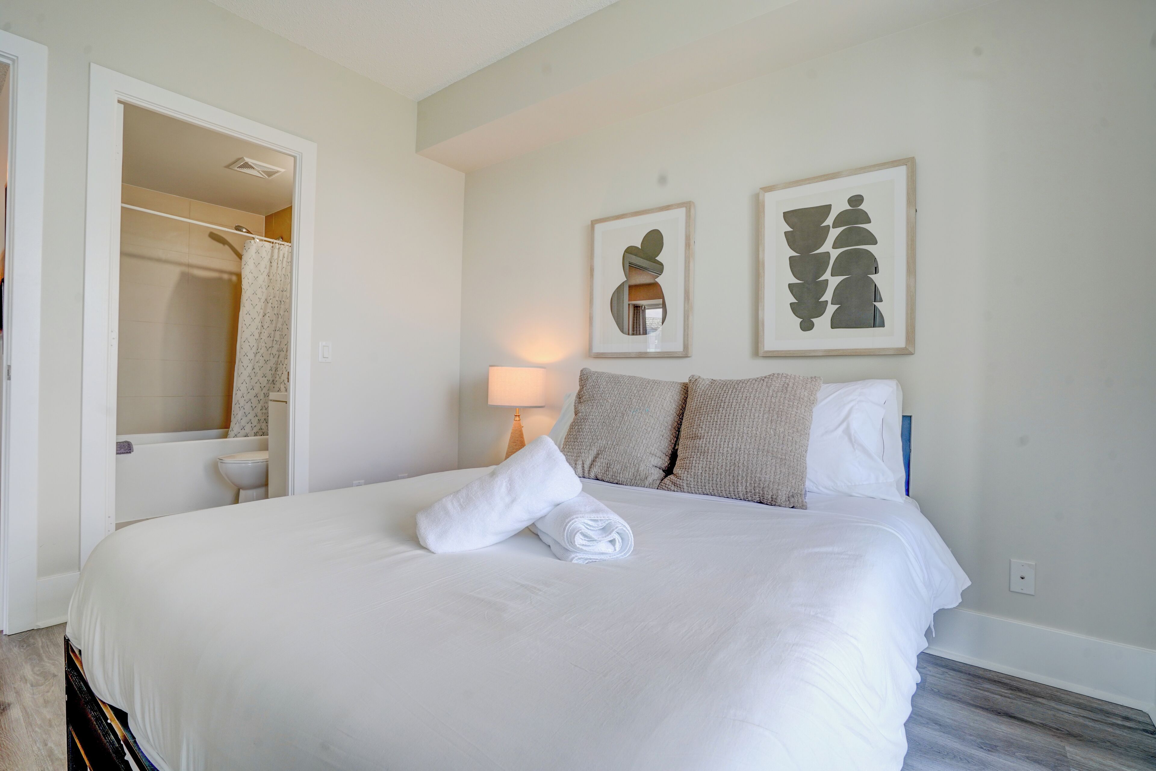 Luxury Condo, 3 Bedrooms, City View | Premium bedding, desk, laptop workspace, blackout drapes