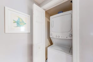 Interior - Modern condo with balcony, central AC, private washer/dryer - walk to beach (Tybee Island)