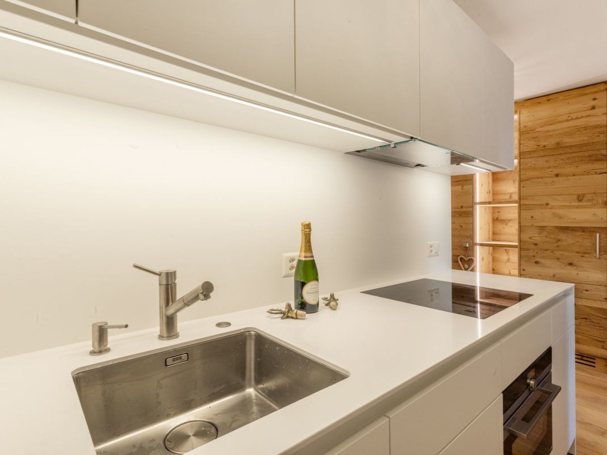 Fridge, oven, dishwasher, cookware/dishes/utensils