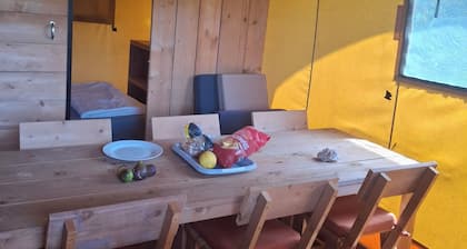 Family Poco Novo Glamping Lodge in Loulé Algarve for 3-4 people