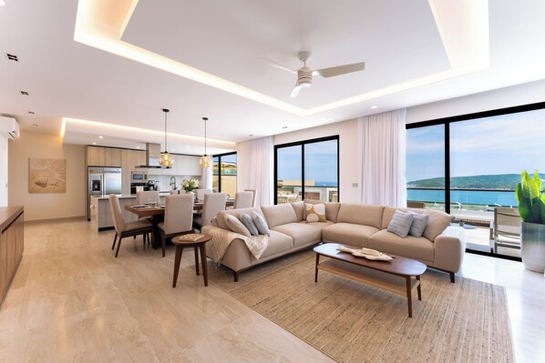 Living area - Main Level 3BR | Oceanview & Private Pool (Huatulco)