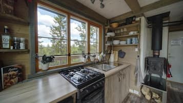 Deluxe Tree House, Overwater | Private kitchen | Coffee/tea maker, fridge, oven, stovetop