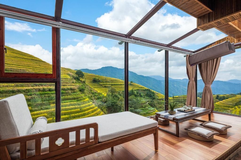 Luxury-Zweibettzimmer, Balkon, Bergblick | Innenbereich