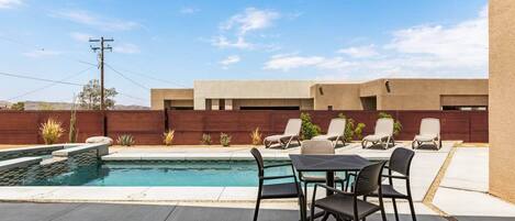 Outdoor pool, a heated pool