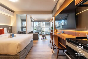 Deluxe-Studio, Stadtblick | Verdunkelungsvorhänge, kostenloses WLAN
