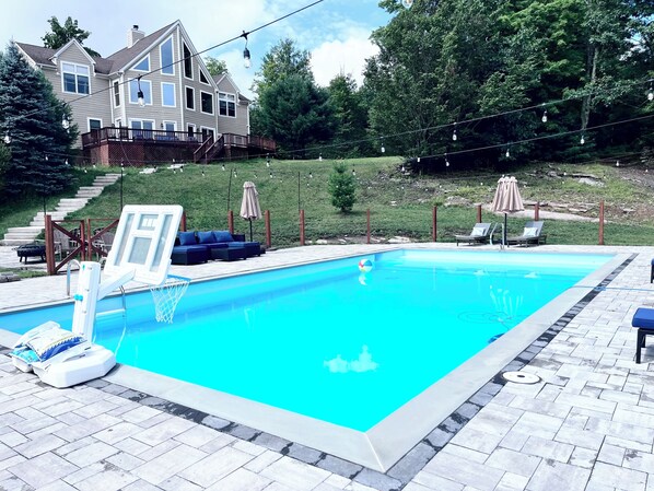 Unclassified image, 1 of 79, button - Catskills Resort, Pool, Loaded Game Room,Hot Tub, Courts. EV Charger, Pond &Boat (Ellenville)