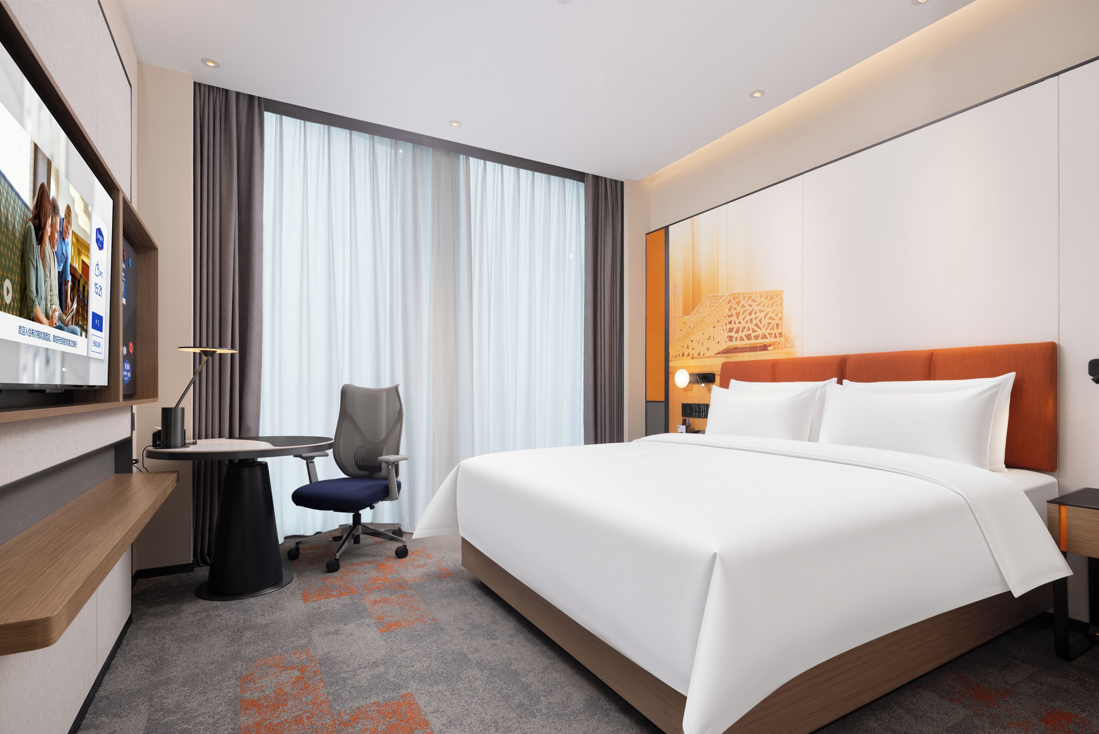 Chambre Simple, vue ville | Bureau, espace de travail pour ordinateur portable, Wi-Fi gratuit
