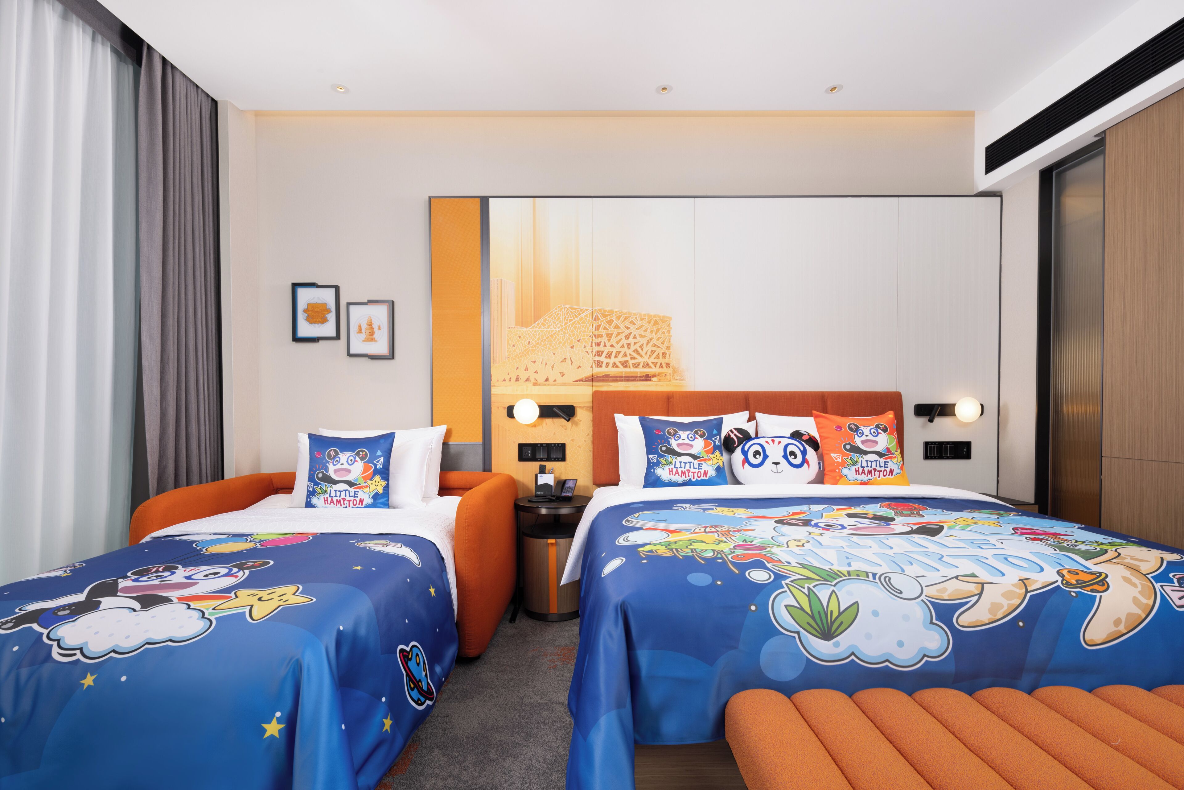 Family Quadruple Room, City View | Desk, laptop workspace, free WiFi