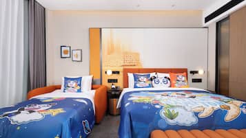 Family Quadruple Room, City View | Desk, laptop workspace, free WiFi