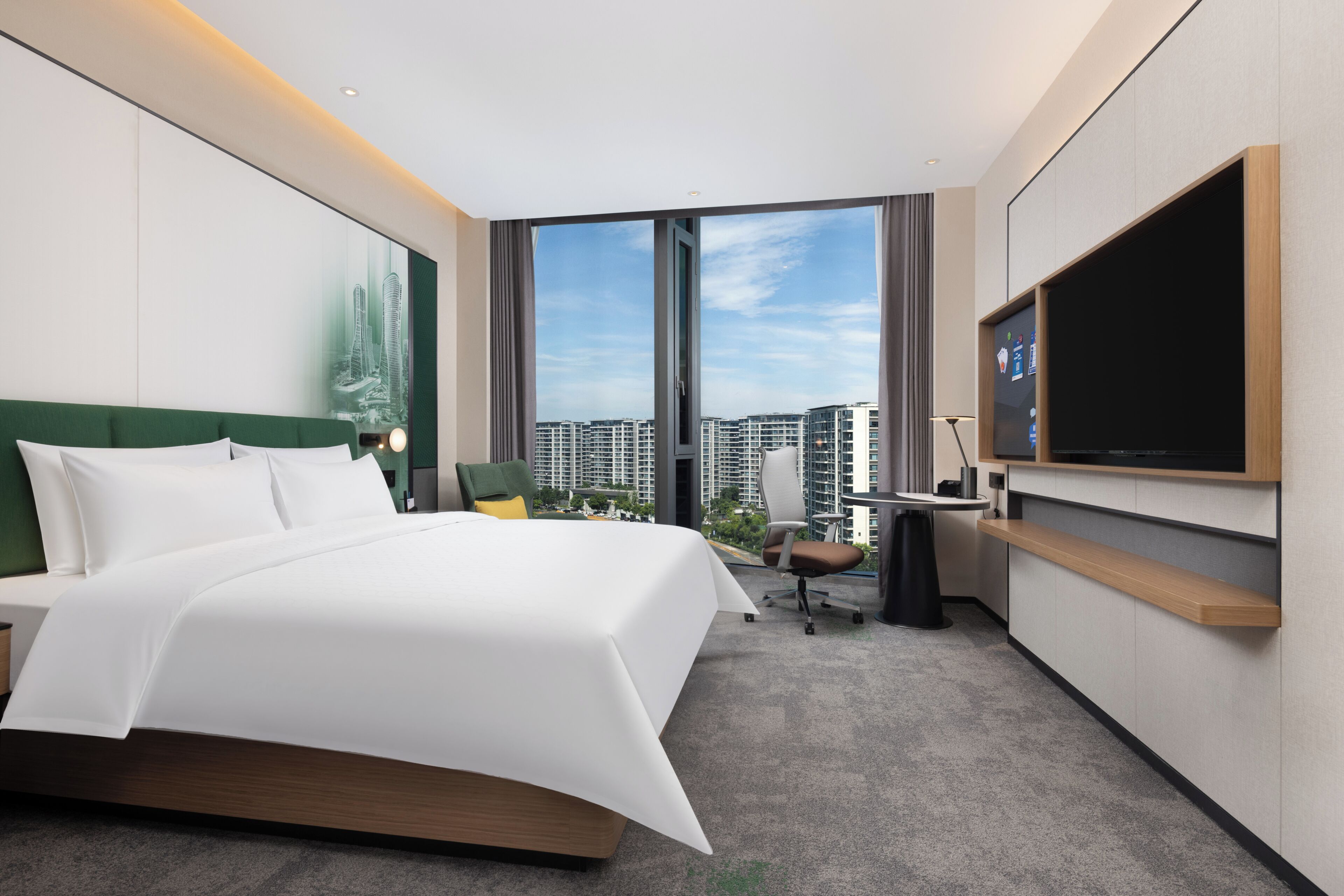 Suite Luxe, vue ville | Bureau, espace de travail pour ordinateur portable, Wi-Fi gratuit