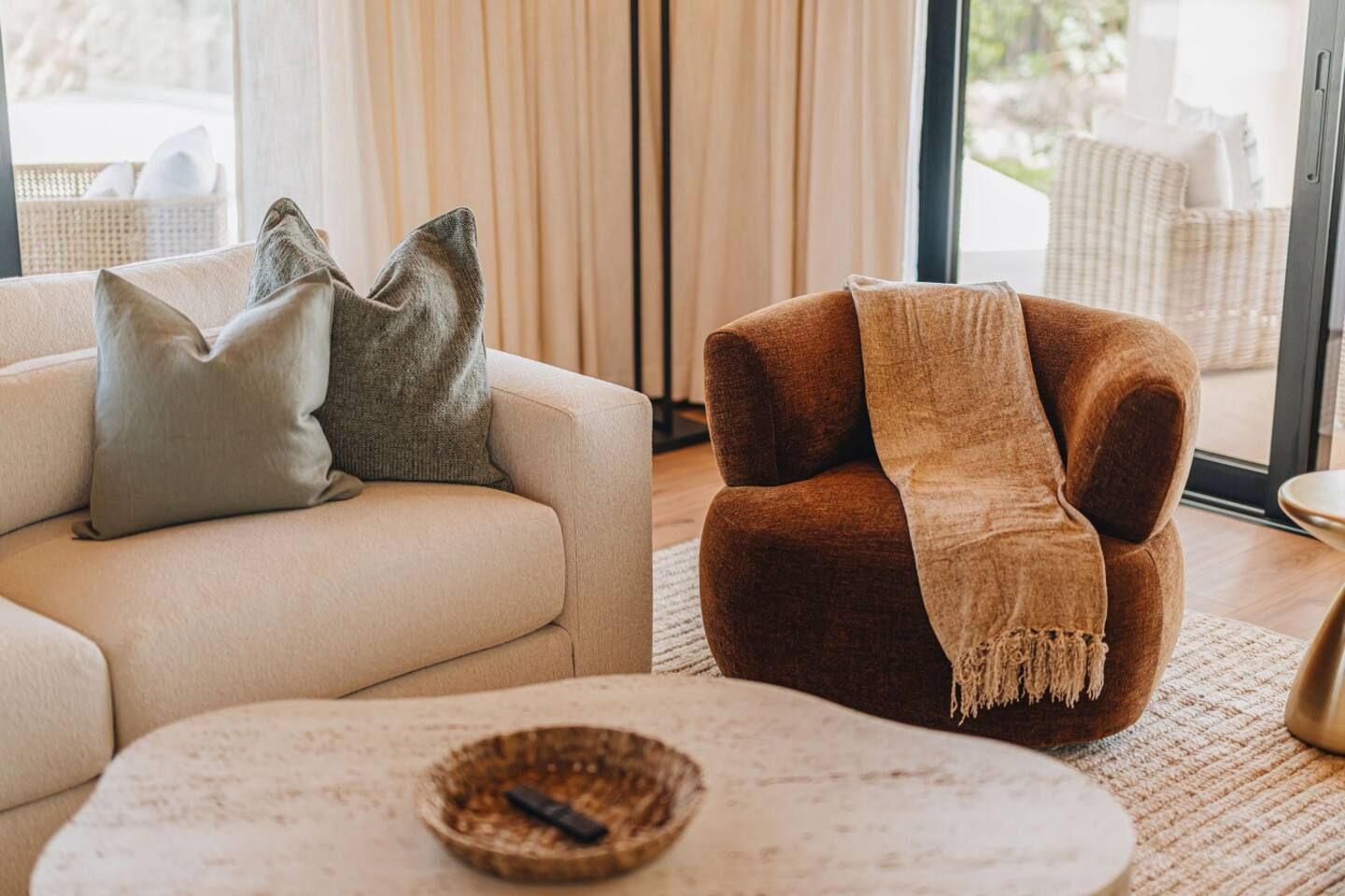 The contemporary designer furnishings, premium finishes, and carefully curated amenities create a warm, sophisticated atmosphere that immediately feels like home.