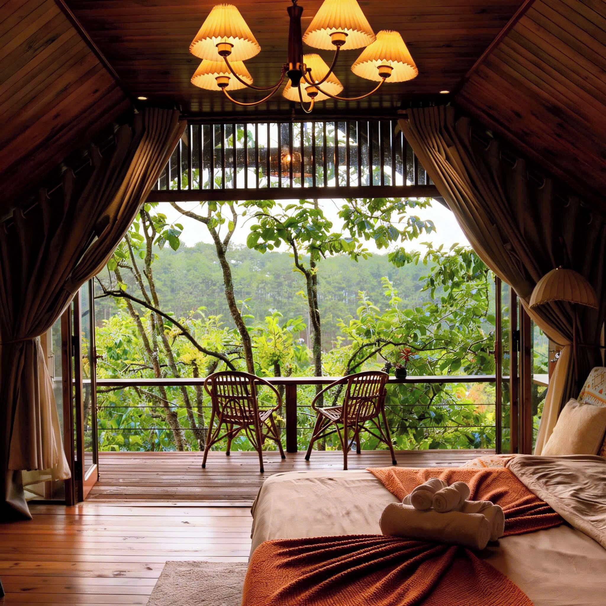 Luxury Bungalow, Balcony, Valley View | Desk, laptop workspace, blackout curtains, iron/ironing board