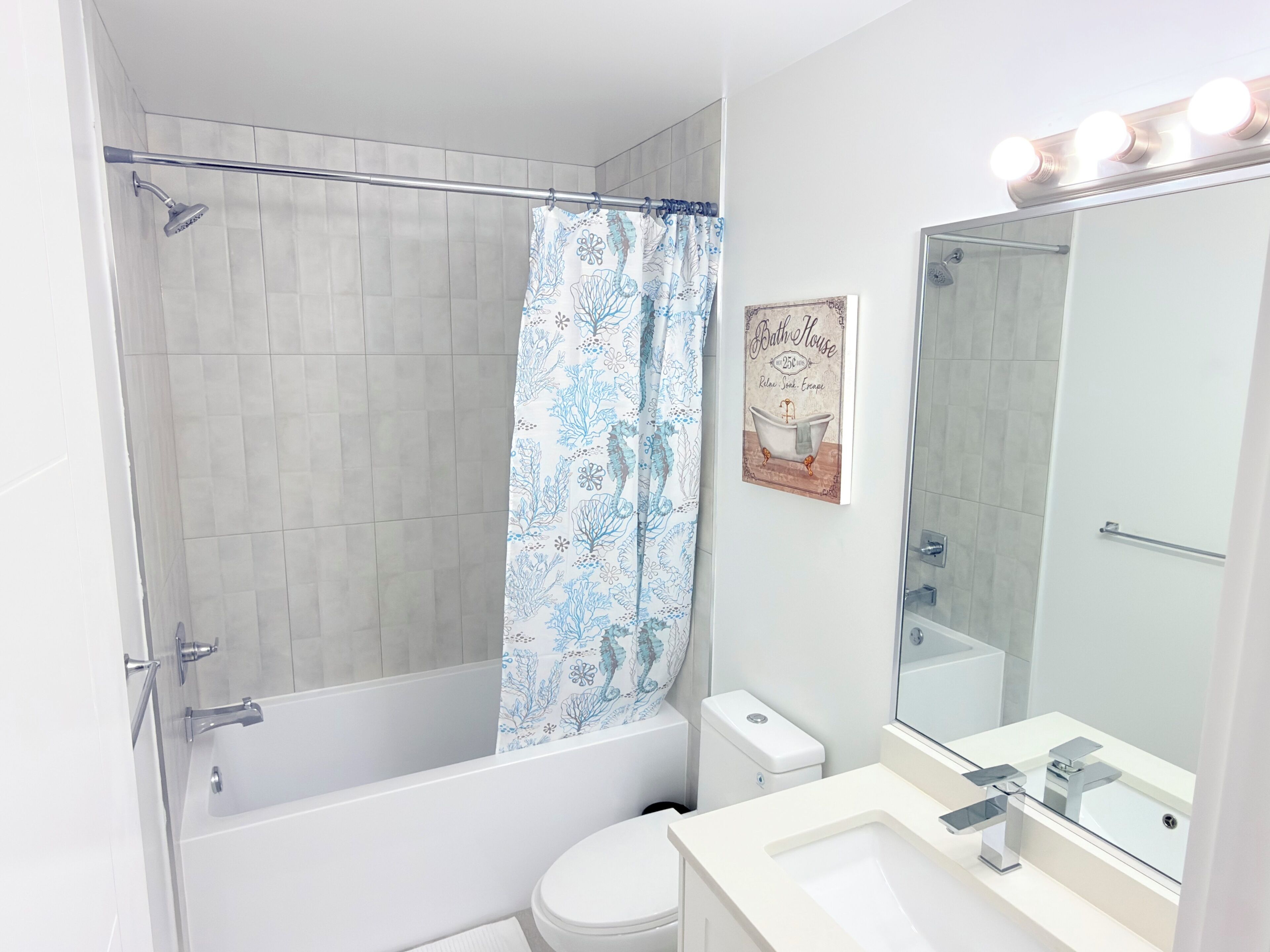 Hair dryer, towels