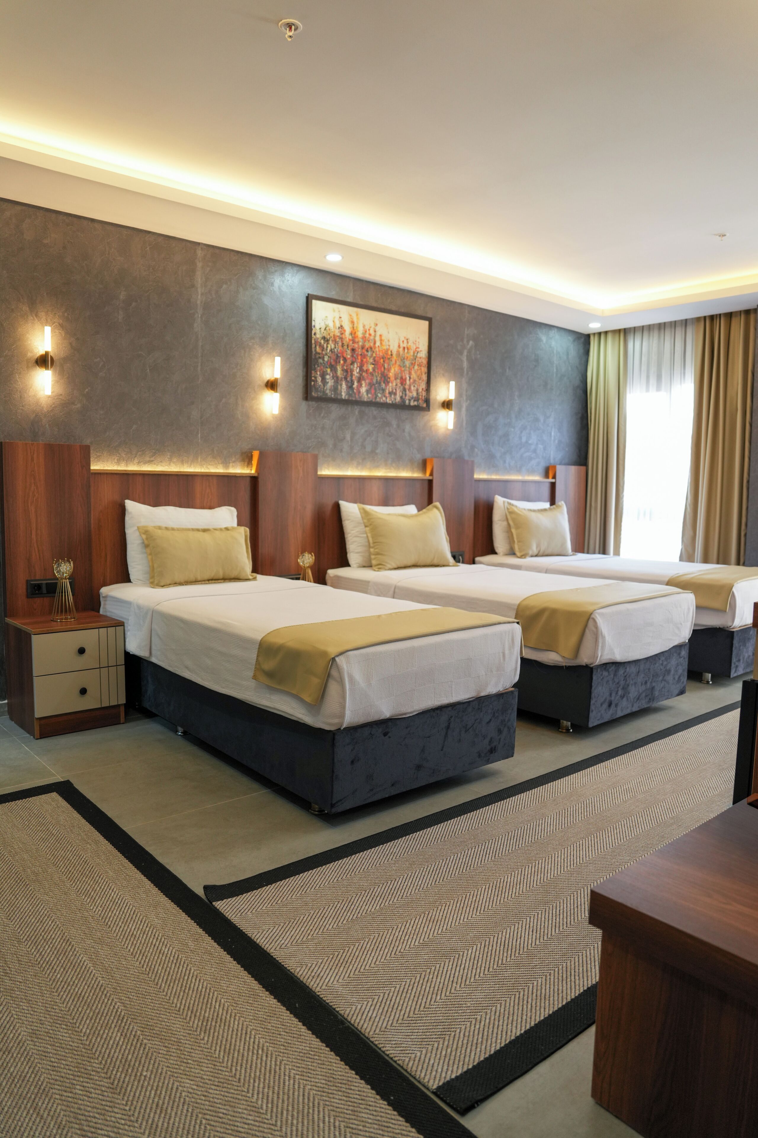 Standard Triple Room, City View | In-room safe, desk, laptop workspace, iron/ironing board