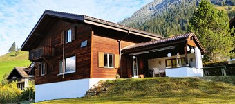An authentic chalet atmosphere with mountain views