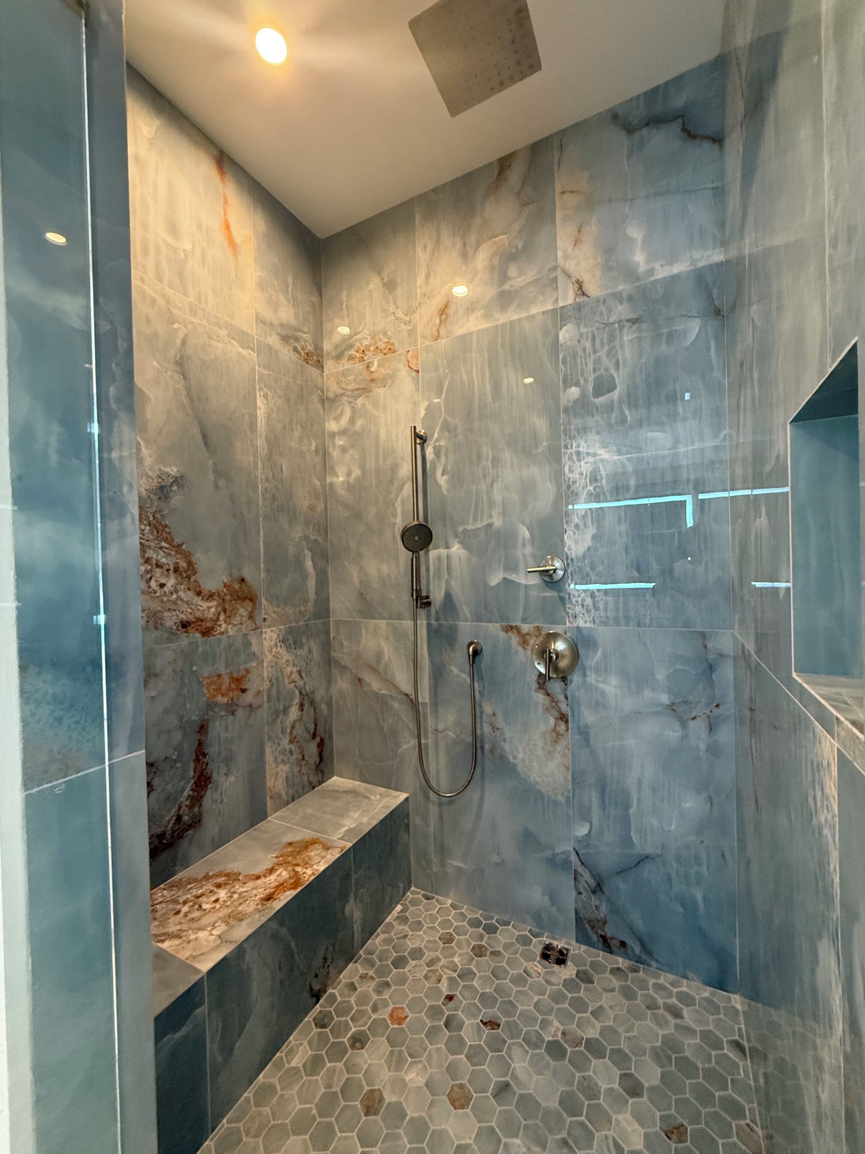 Shower, eco-friendly toiletries, hair dryer, bidet