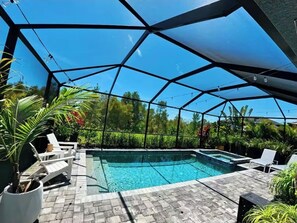 Outdoor pool, a heated pool