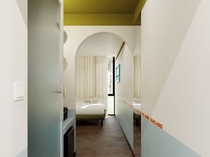 Habitación doble, para no fumadores, baño privado | Espacio para trabajar con laptop y wifi gratis 
