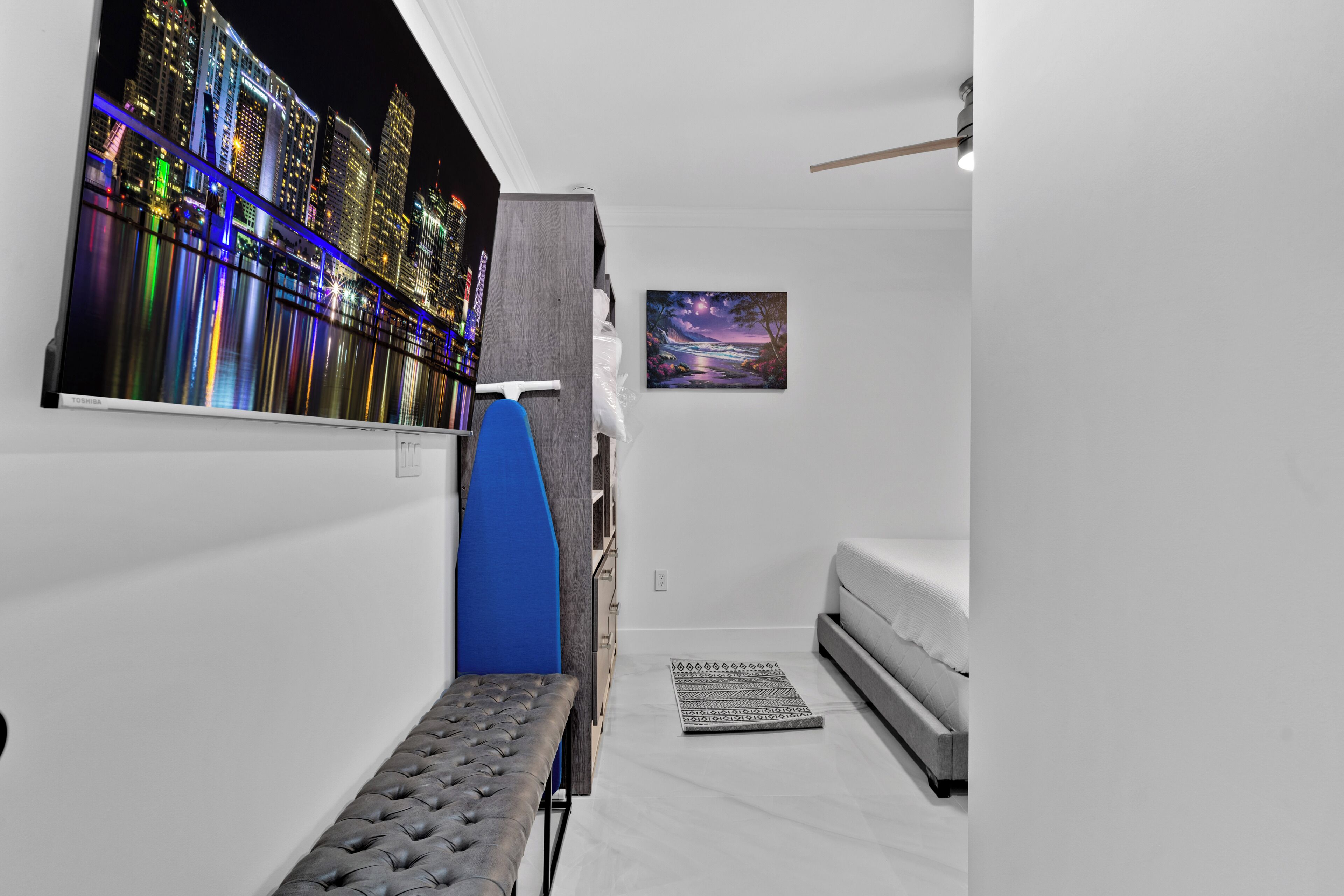 1 bedroom, iron/ironing board, internet, bed sheets
