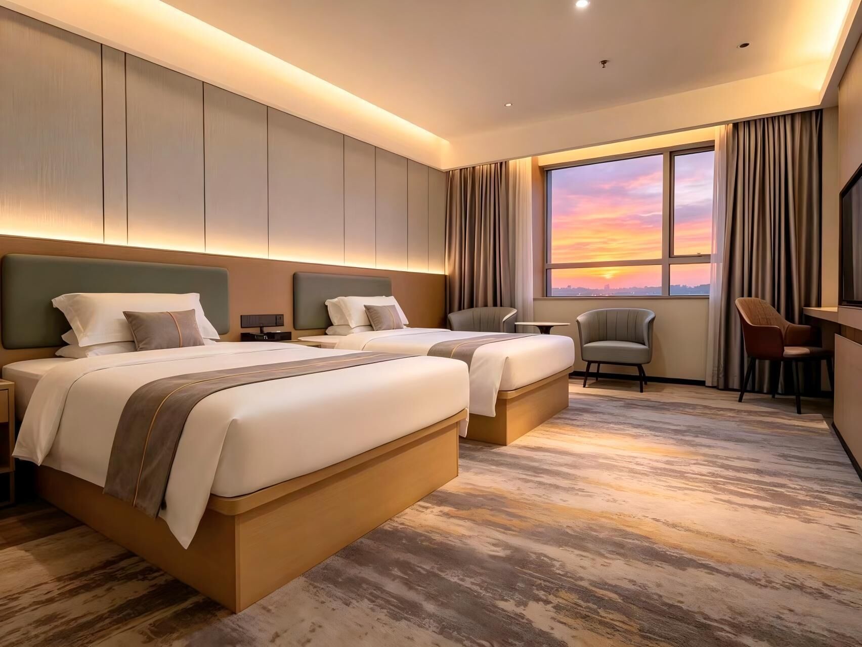 Comfort Double or Twin Room, City View | Blackout curtains, iron/ironing board, free WiFi