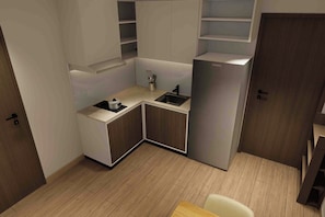 Studio Suite, Balcony, City View | Private kitchen - One Studio Suite by PSH (Poipet)
