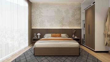 Studio-suite - balkon - byudsigt | Skrivebord, gratis Wi-Fi
