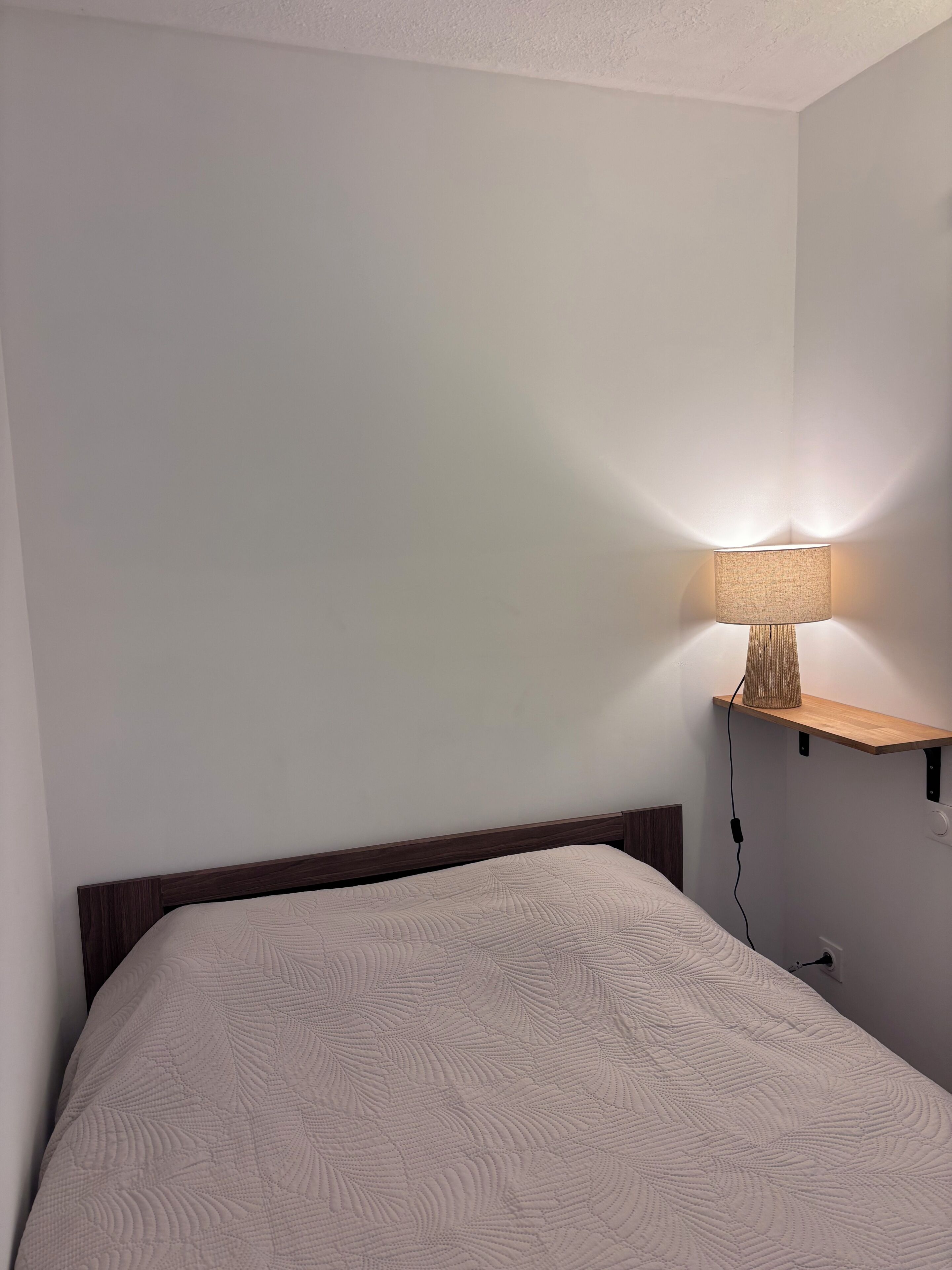 1 bedroom, desk, iron/ironing board, travel crib