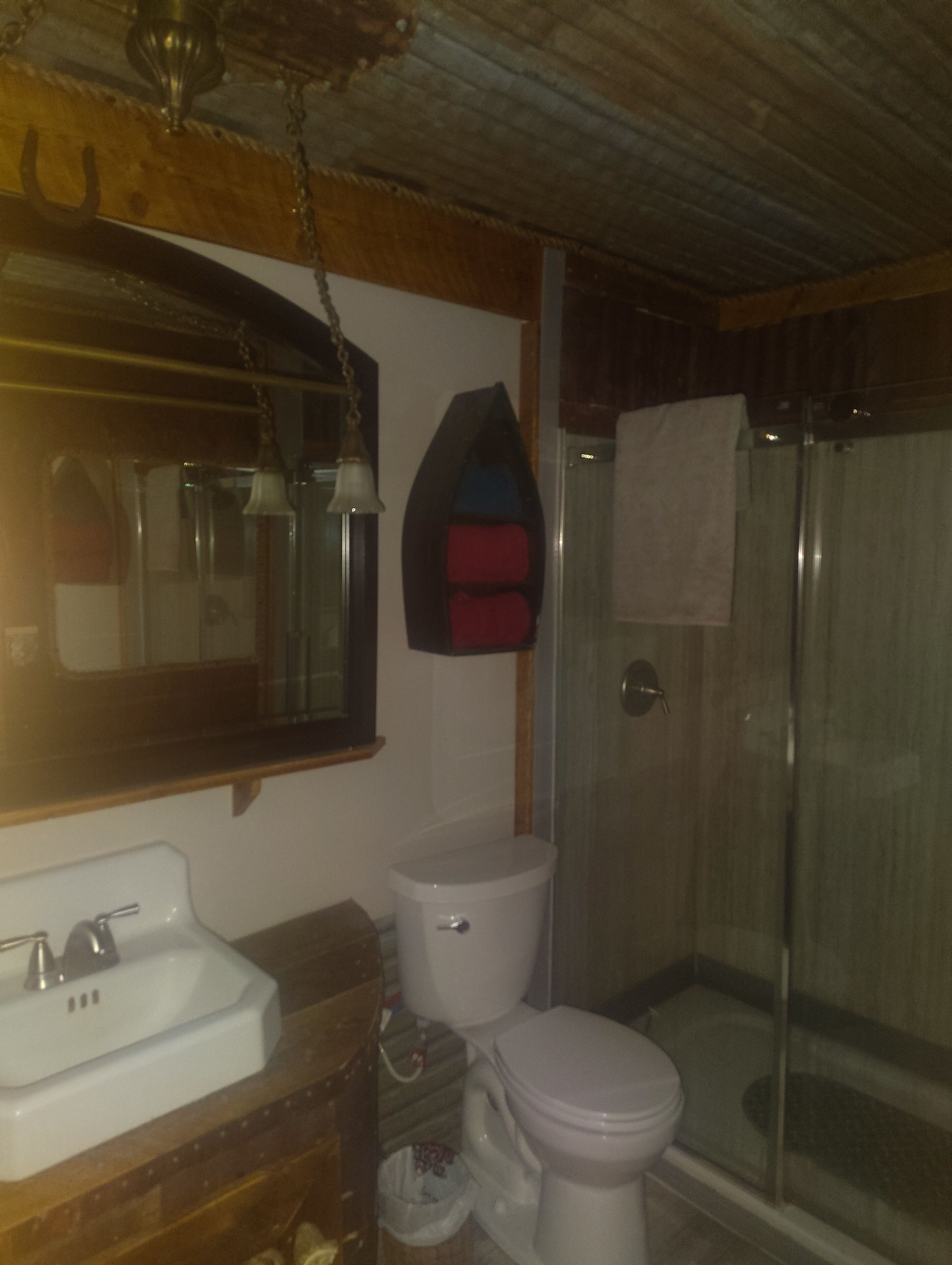Serviettes fournies, savon, papier toilette