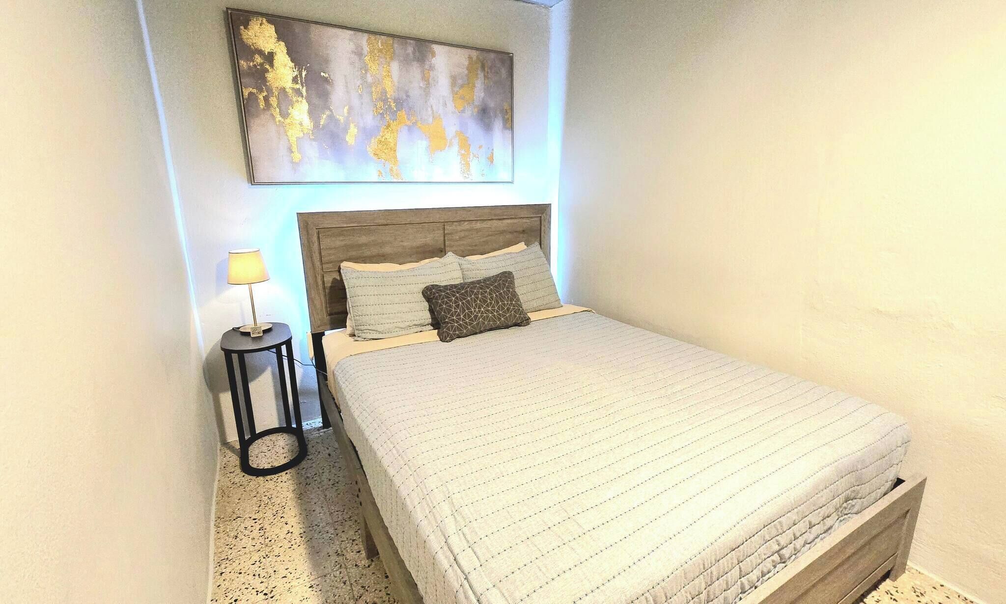 Iron/ironing board, travel crib, bed sheets