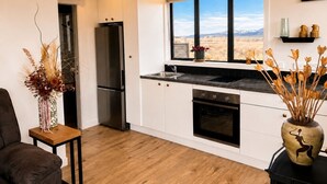 Fridge, oven, stovetop, toaster - Pedalfish Cottages: Eclipse (Twizel)