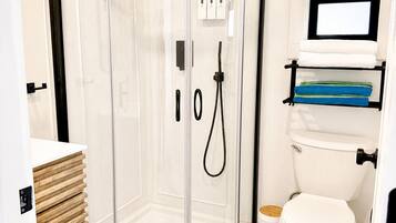 Hair dryer, towels