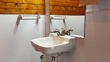 Shower, towels, toilet paper