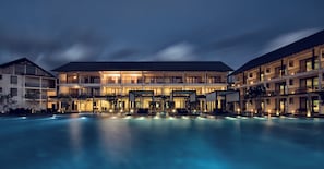 Outdoor pool, open 8:00 AM to 8:00 PM, pool umbrellas, pool loungers - Suriya Luxury resort & Spa (Waikkal)